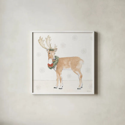 Sweet Season Red VII by Beth Grove. Shown in a crisp white glass frame for a clean and minimalist style. Available as an archival giclee rolled canvas, fine art paper, or poster print. SKU 94689a.