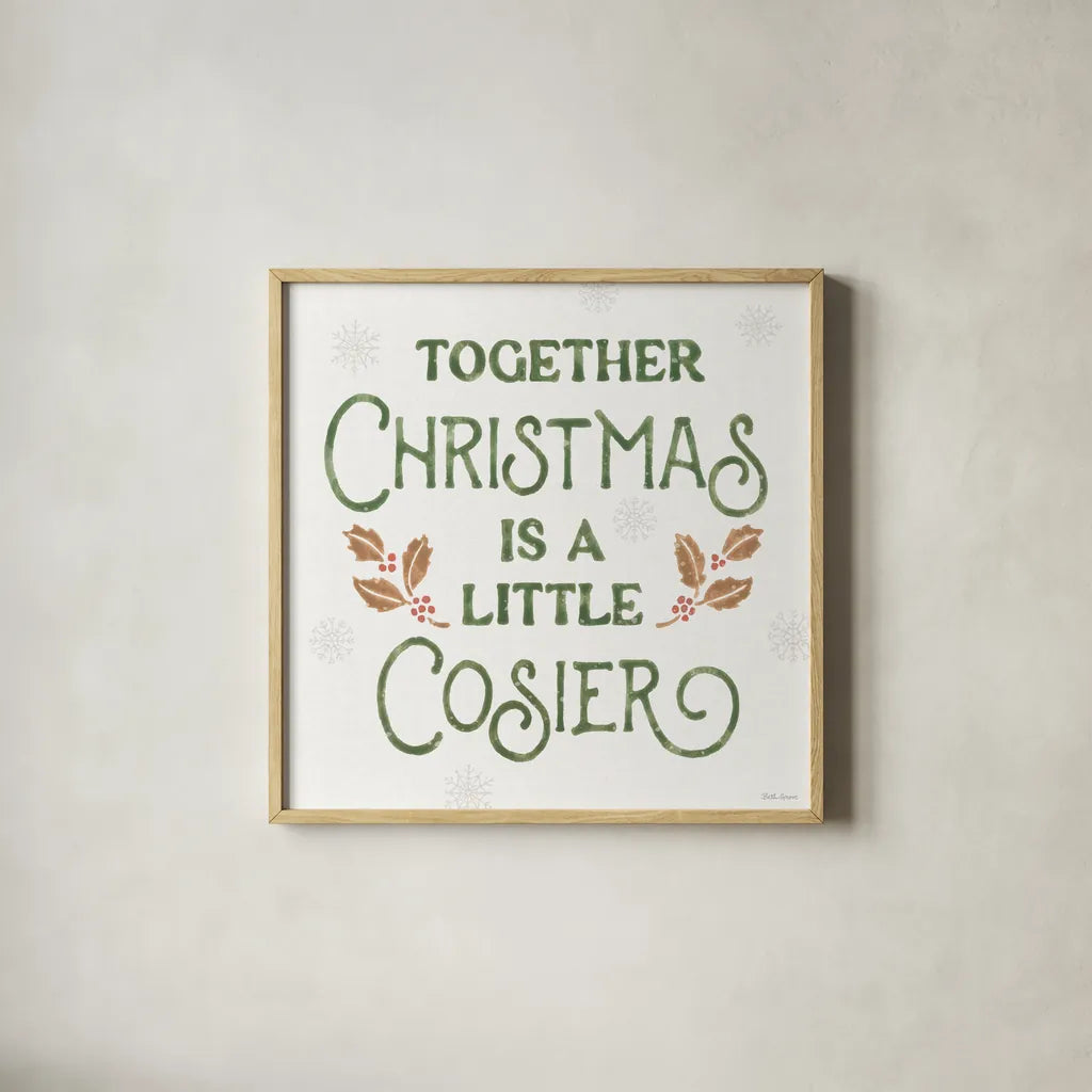 Sweet Season VIII by Beth Grove. Shown in a natural wood glass frame for a timeless modern aesthetic. Available as an archival giclee rolled canvas, fine art paper, or poster print. SKU 94837a.