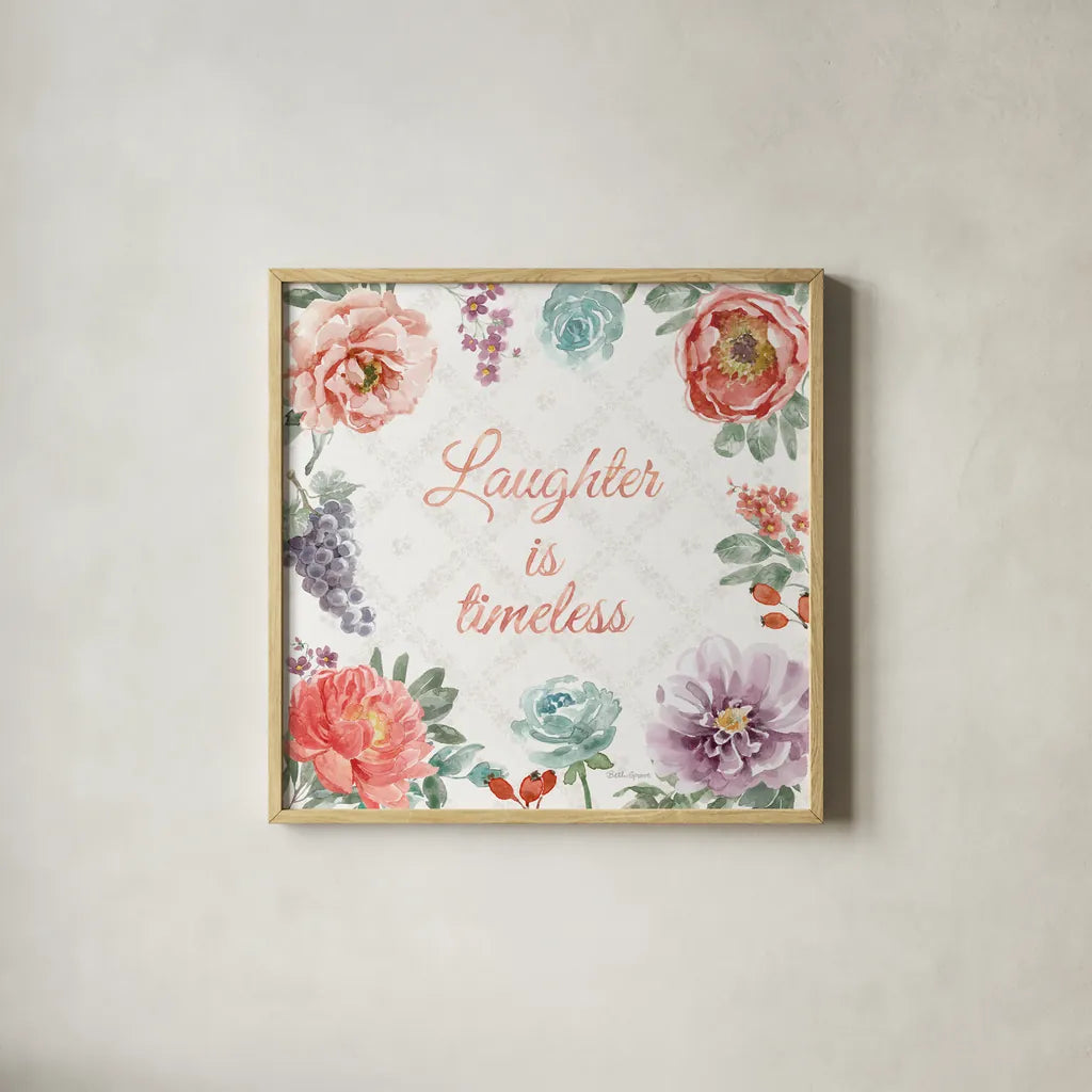 Timeless Romance IX by Beth Grove. Shown in a natural wood glass frame for a timeless modern aesthetic. Available as an archival giclee rolled canvas, fine art paper, or poster print. SKU 75292a.