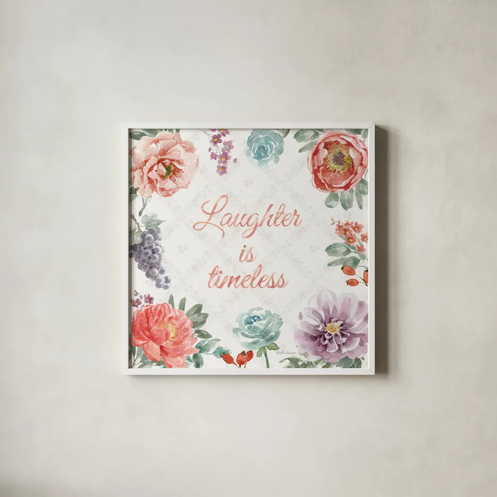 Timeless Romance IX by Beth Grove. Shown in a crisp white glass frame for a clean and minimalist style. Available as an archival giclee rolled canvas, fine art paper, or poster print. SKU 75292a.