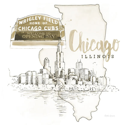 US Cities II by Beth Grove. SKU 81966a. Archival Giclee Fine art print for wall decor.