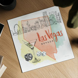 US Cities III by Beth Grove. Shown as a detailed flat fine art print, highlighting archival giclee quality. Available as an archival giclee rolled canvas, fine art paper, or poster print. SKU 27168a.