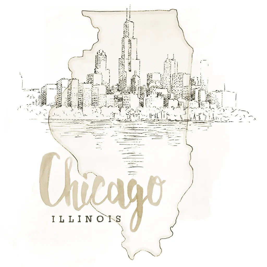 US Cities VI by Beth Grove. SKU 81967a. Archival Giclee Fine art print for wall decor.