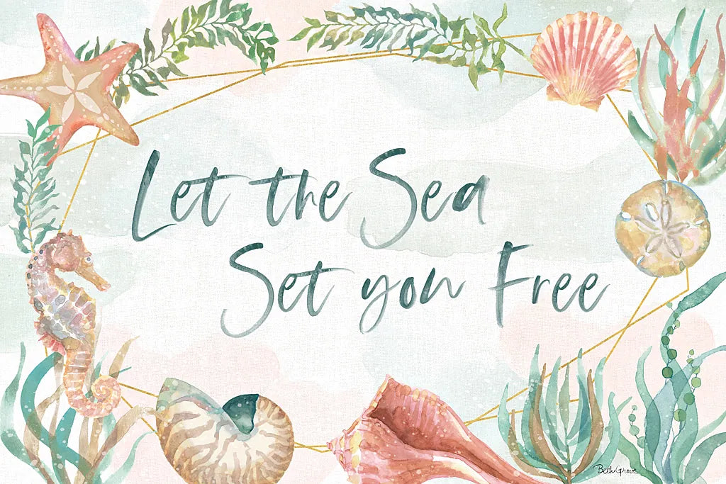 Watercolor Coast I by Beth Grove. SKU 47557i. Archival Giclee Fine art print for wall decor.