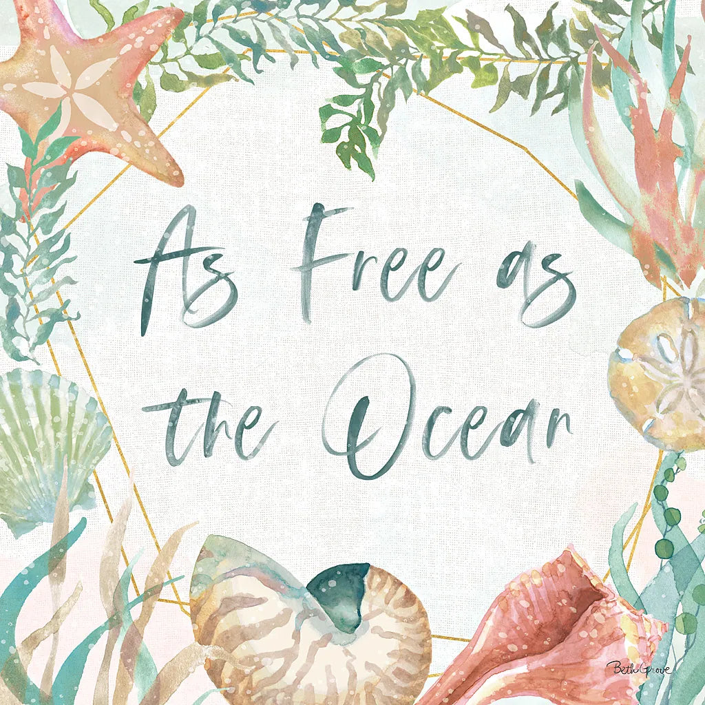 Watercolor Coast II by Beth Grove. SKU 47558a. Archival Giclee Fine art print for wall decor.