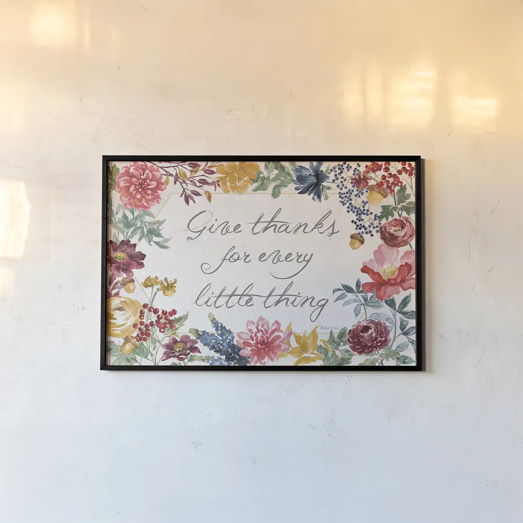 Watercolor Fall IV by Beth Grove. shown as a paper print in a black flame. Available as a archival giclee rolled canvas, fine art paper, or poster print. SKU 47132i.