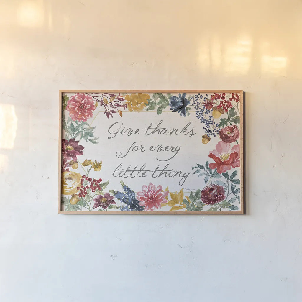 Watercolor Fall IV by Beth Grove. shown as a paper print in a natural frame. Available as a archival giclee rolled canvas, fine art paper, or poster print. SKU 47132i.