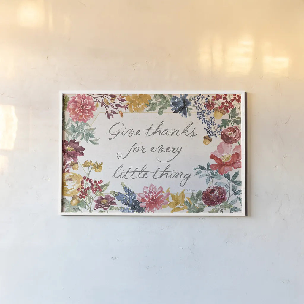 Watercolor Fall IV by Beth Grove. shown as a paper print in a white frame. Available as a archival giclee rolled canvas, fine art paper, or poster print. SKU 47132i.