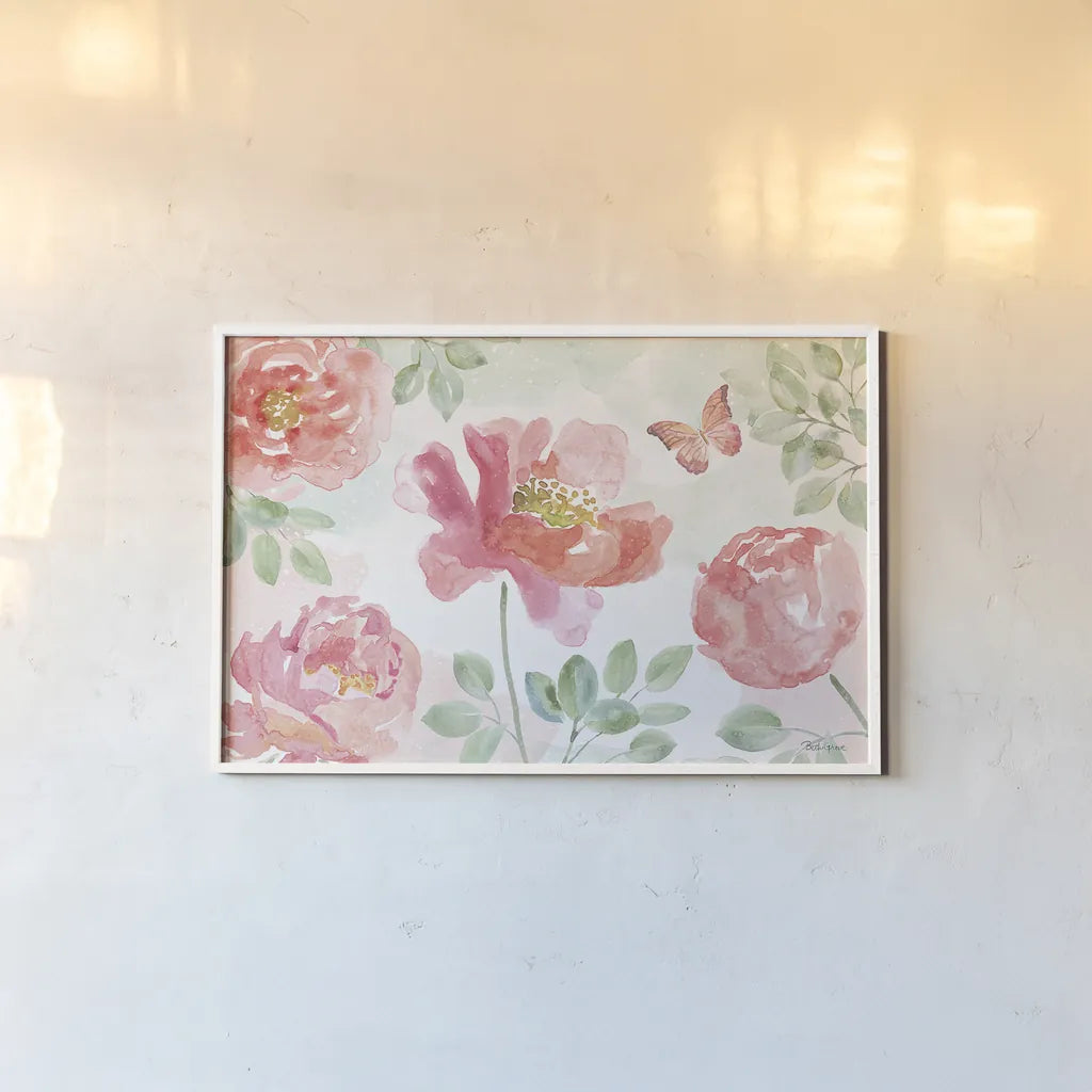 Watercolorful I by Beth Grove. shown as a paper print in a white frame. Available as a archival giclee rolled canvas, fine art paper, or poster print. SKU 45410i.