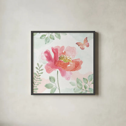 Watercolorful II by Beth Grove. Shown in a sleek black glass frame for a contemporary gallery look. Available as an archival giclee rolled canvas, fine art paper, or poster print. SKU 45411a.