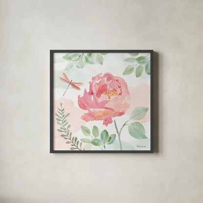 Watercolorful III by Beth Grove. Shown in a sleek black glass frame for a contemporary gallery look. Available as an archival giclee rolled canvas, fine art paper, or poster print. SKU 45412a.