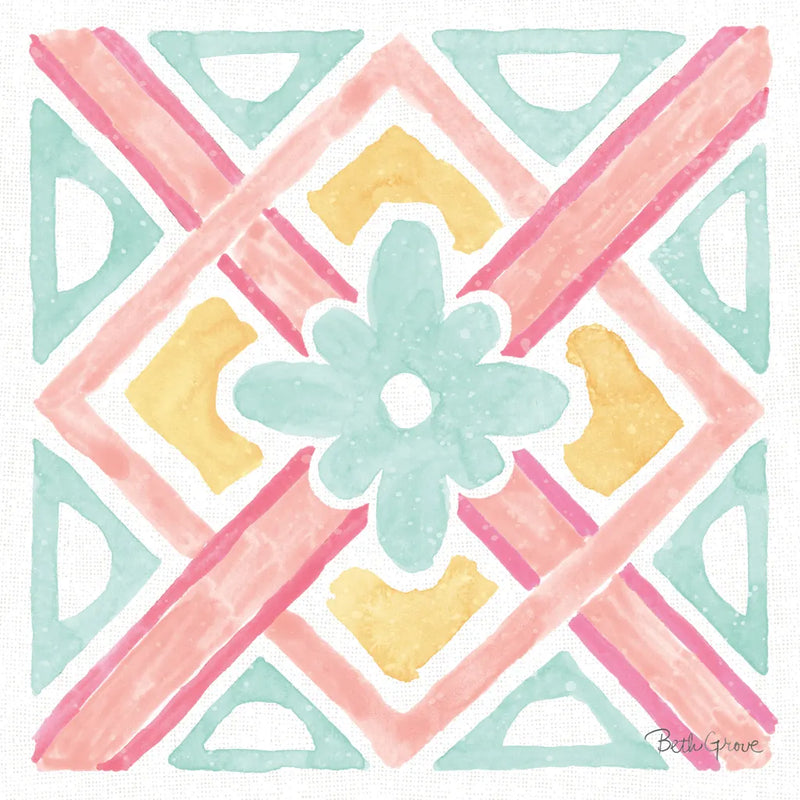 Watercolorful IX Turquoise by Beth Grove. SKU 46982a. Archival Giclee Fine art print for wall decor.
