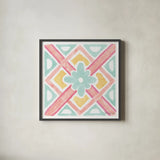 Watercolorful IX Turquoise by Beth Grove. Shown in a sleek black glass frame for a contemporary gallery look. Available as an archival giclee rolled canvas, fine art paper, or poster print. SKU 46982a.