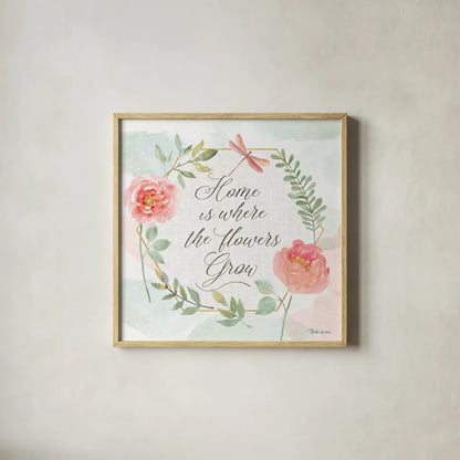 Watercolorful VI by Beth Grove. Shown in a natural wood glass frame for a timeless modern aesthetic. Available as an archival giclee rolled canvas, fine art paper, or poster print. SKU 45415a.