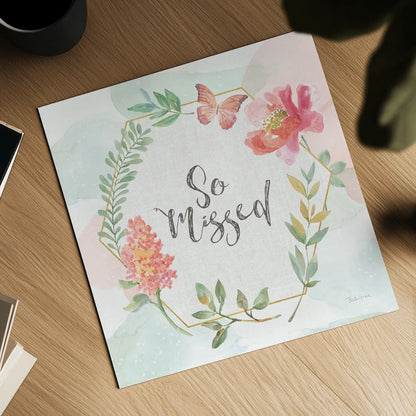 Watercolorful VII Missed by Beth Grove. Shown as a detailed flat fine art print, highlighting archival giclee quality. Available as an archival giclee rolled canvas, fine art paper, or poster print. SKU 52512a.