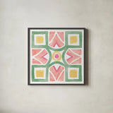 Watercolorful X by Beth Grove. Shown in a sleek black glass frame for a contemporary gallery look. Available as an archival giclee rolled canvas, fine art paper, or poster print. SKU 45419a.