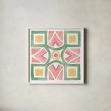 Watercolorful X by Beth Grove. Shown in a crisp white glass frame for a clean and minimalist style. Available as an archival giclee rolled canvas, fine art paper, or poster print. SKU 45419a.