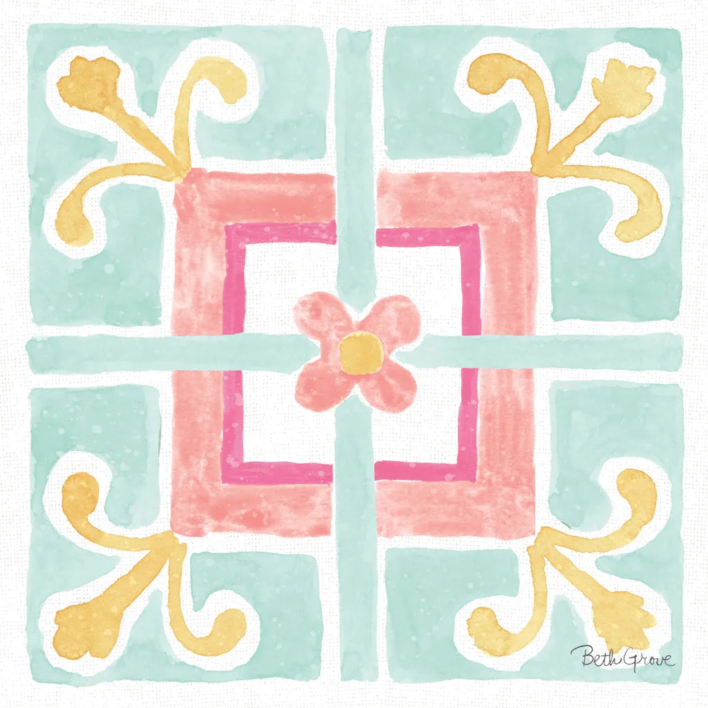 Watercolorful XI Turquoise by Beth Grove. SKU 46983a. Archival Giclee Fine art print for wall decor.