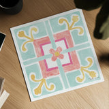 Watercolorful XI Turquoise by Beth Grove. Shown as a detailed flat fine art print, highlighting archival giclee quality. Available as an archival giclee rolled canvas, fine art paper, or poster print. SKU 46983a.