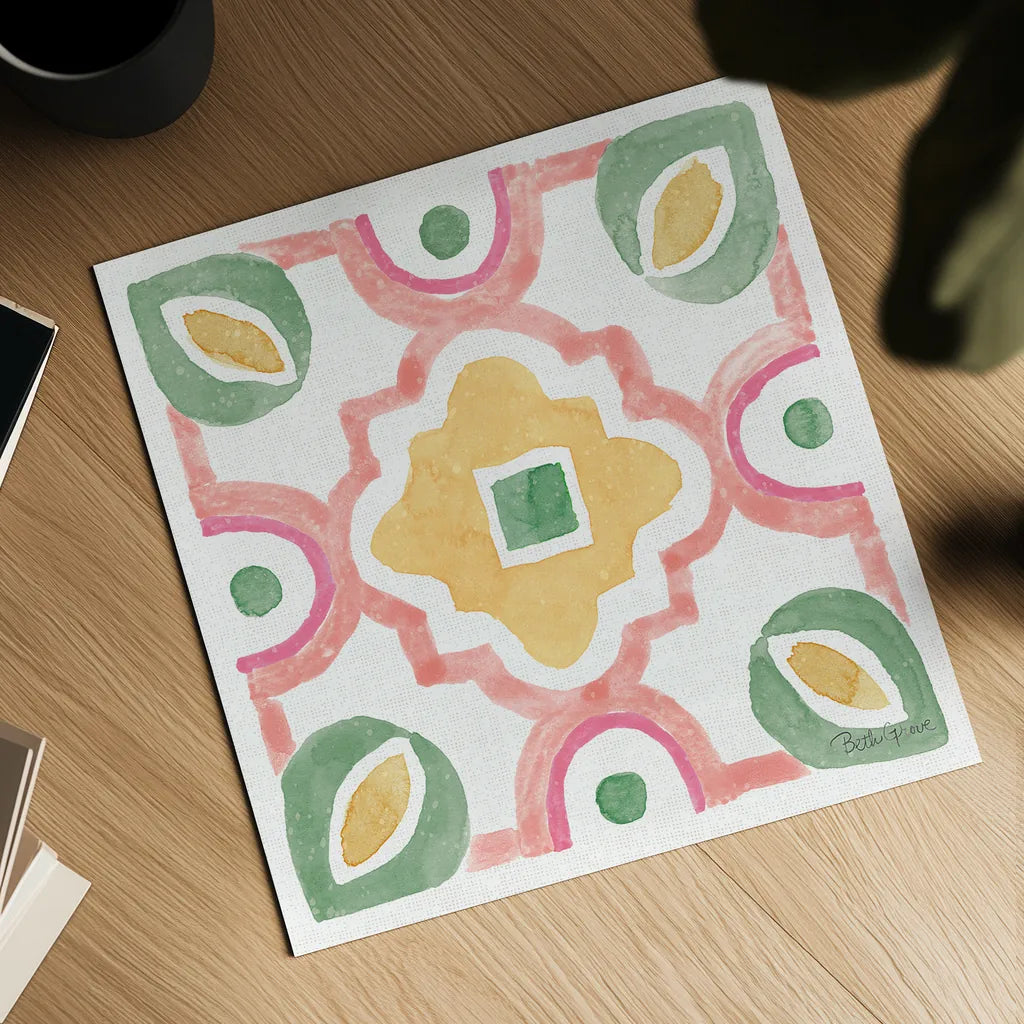 Watercolorful XII by Beth Grove. Shown as a detailed flat fine art print, highlighting archival giclee quality. Available as an archival giclee rolled canvas, fine art paper, or poster print. SKU 45421a.