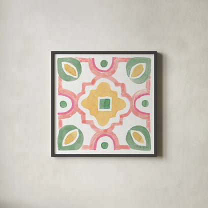 Watercolorful XII by Beth Grove. Shown in a sleek black glass frame for a contemporary gallery look. Available as an archival giclee rolled canvas, fine art paper, or poster print. SKU 45421a.