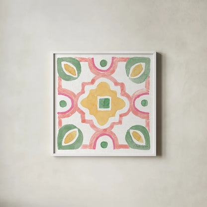 Watercolorful XII by Beth Grove. Shown in a crisp white glass frame for a clean and minimalist style. Available as an archival giclee rolled canvas, fine art paper, or poster print. SKU 45421a.