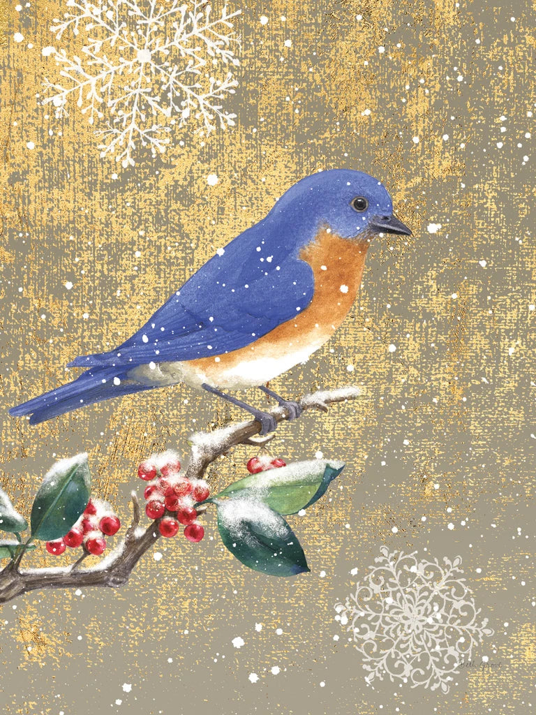 Winter Birds Bluebird Color by Beth Grove