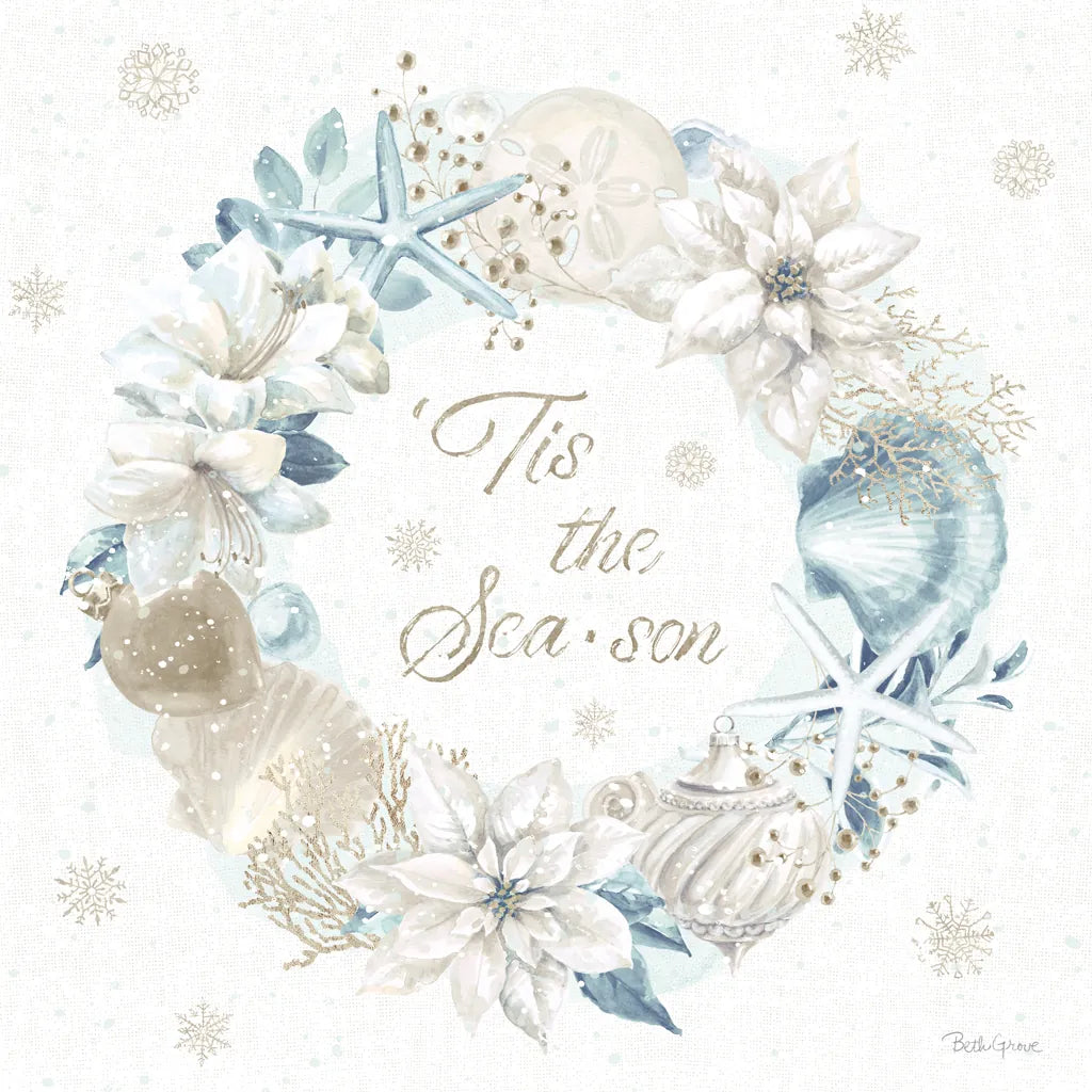 Winter Coast IV Blue by Beth Grove. SKU 80174a. Archival Giclee Fine art print for wall decor.