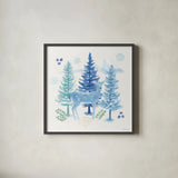 Winter Sparkle I by Beth Grove. Shown in a sleek black glass frame for a contemporary gallery look. Available as an archival giclee rolled canvas, fine art paper, or poster print. SKU 91657a.