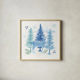 Winter Sparkle I by Beth Grove. Shown in a natural wood glass frame for a timeless modern aesthetic. Available as an archival giclee rolled canvas, fine art paper, or poster print. SKU 91657a.