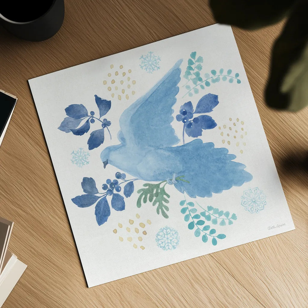 Winter Sparkle II by Beth Grove. Shown as a detailed flat fine art print, highlighting archival giclee quality. Available as an archival giclee rolled canvas, fine art paper, or poster print. SKU 91658a.