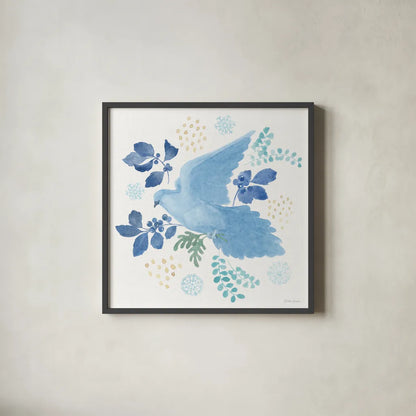 Winter Sparkle II by Beth Grove. Shown in a sleek black glass frame for a contemporary gallery look. Available as an archival giclee rolled canvas, fine art paper, or poster print. SKU 91658a.