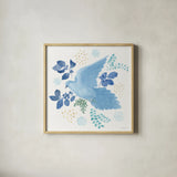 Winter Sparkle II by Beth Grove. Shown in a natural wood glass frame for a timeless modern aesthetic. Available as an archival giclee rolled canvas, fine art paper, or poster print. SKU 91658a.