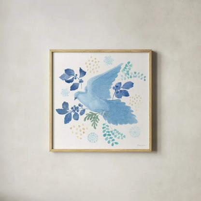 Winter Sparkle II by Beth Grove. Shown in a natural wood glass frame for a timeless modern aesthetic. Available as an archival giclee rolled canvas, fine art paper, or poster print. SKU 91658a.