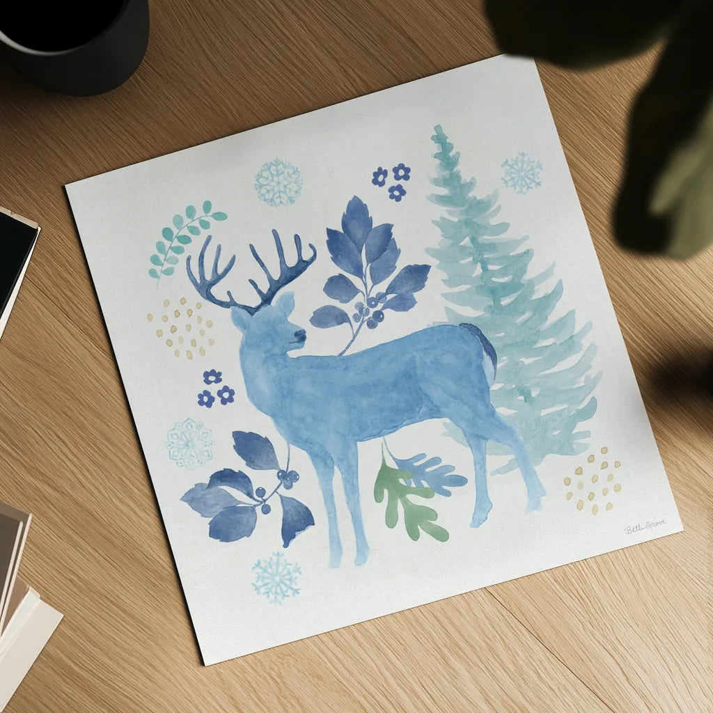 Winter Sparkle III by Beth Grove. Shown as a detailed flat fine art print, highlighting archival giclee quality. Available as an archival giclee rolled canvas, fine art paper, or poster print. SKU 91659a.