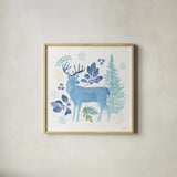 Winter Sparkle III by Beth Grove. Shown in a natural wood glass frame for a timeless modern aesthetic. Available as an archival giclee rolled canvas, fine art paper, or poster print. SKU 91659a.