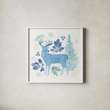 Winter Sparkle III by Beth Grove. Shown in a crisp white glass frame for a clean and minimalist style. Available as an archival giclee rolled canvas, fine art paper, or poster print. SKU 91659a.