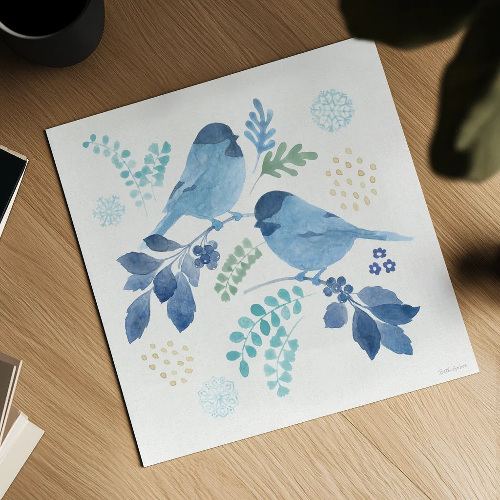 Winter Sparkle IV by Beth Grove. Shown as a detailed flat fine art print, highlighting archival giclee quality. Available as an archival giclee rolled canvas, fine art paper, or poster print. SKU 91660a.