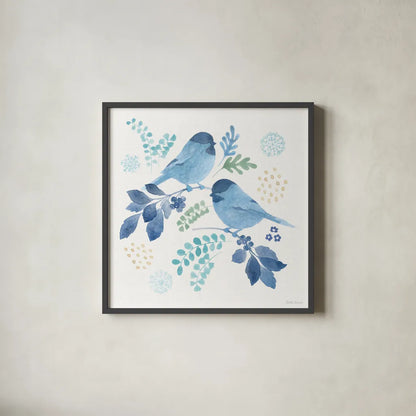 Winter Sparkle IV by Beth Grove. Shown in a sleek black glass frame for a contemporary gallery look. Available as an archival giclee rolled canvas, fine art paper, or poster print. SKU 91660a.