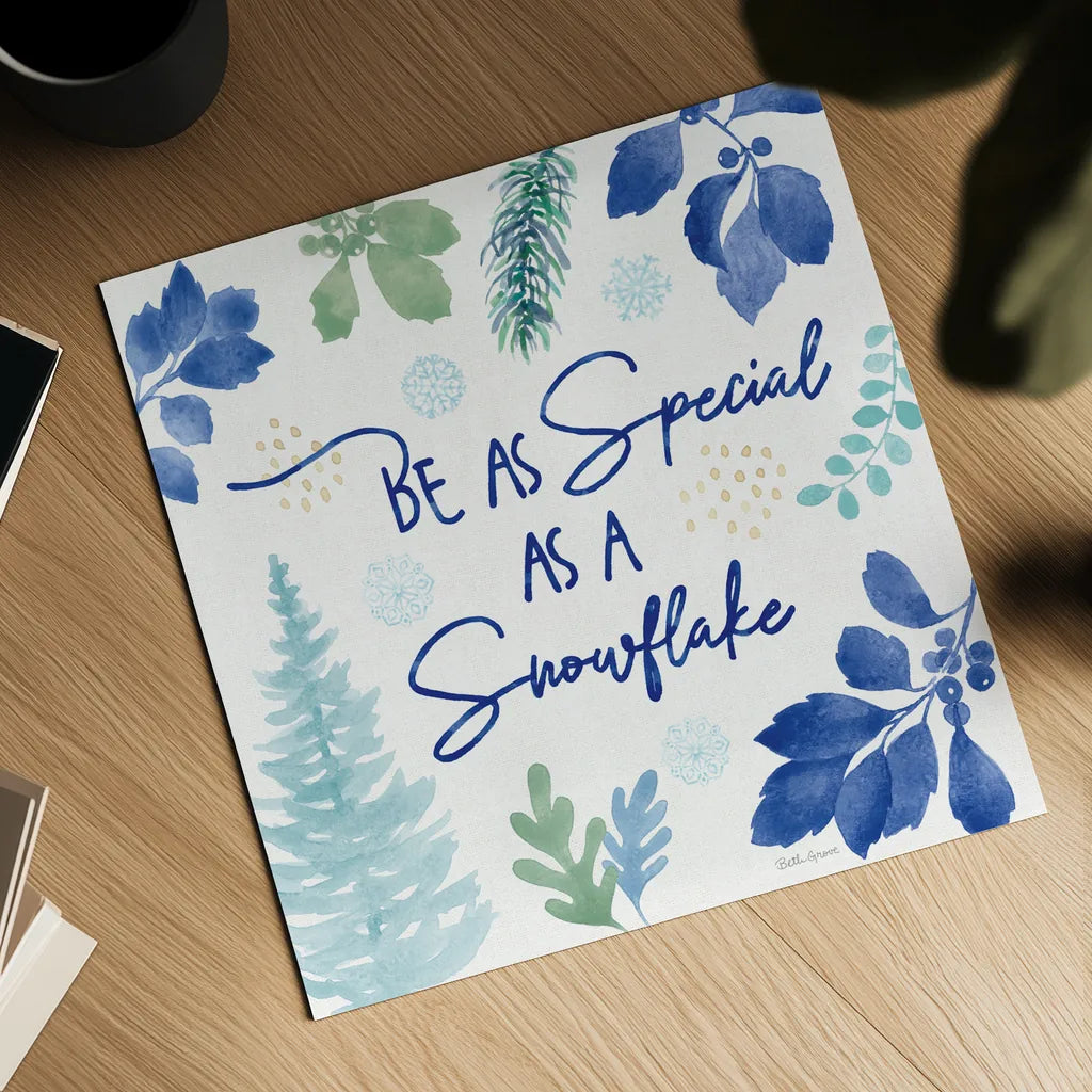 Winter Sparkle VI by Beth Grove. Shown as a detailed flat fine art print, highlighting archival giclee quality. Available as an archival giclee rolled canvas, fine art paper, or poster print. SKU 91662a.