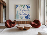 Winter Sparkle VI by Beth Grove. Shown as extra-large giant wall art in a modern living room. Available as an archival giclee rolled canvas, fine art paper, or poster print. SKU 91662a.