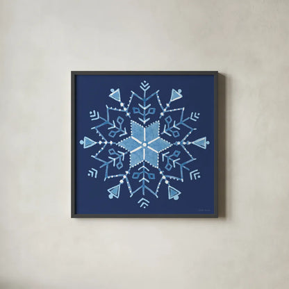 Winter Sparkle VII by Beth Grove. Shown in a sleek black glass frame for a contemporary gallery look. Available as an archival giclee rolled canvas, fine art paper, or poster print. SKU 91663a.