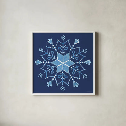 Winter Sparkle VII by Beth Grove. Shown in a crisp white glass frame for a clean and minimalist style. Available as an archival giclee rolled canvas, fine art paper, or poster print. SKU 91663a.
