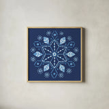 Winter Sparkle VIII by Beth Grove. Shown in a natural wood glass frame for a timeless modern aesthetic. Available as an archival giclee rolled canvas, fine art paper, or poster print. SKU 91664a.