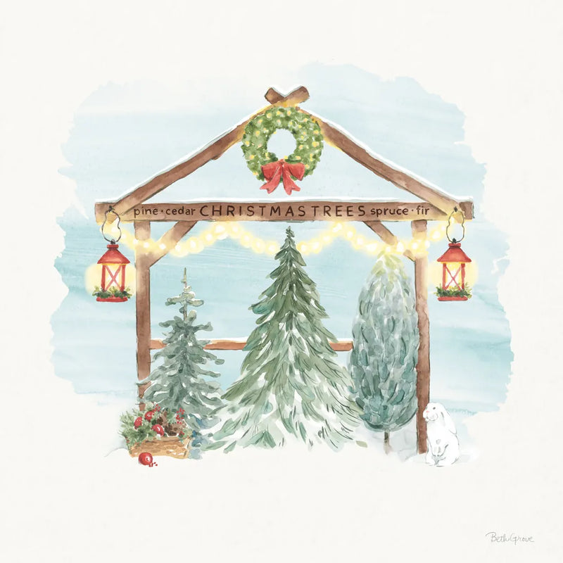 Winter Stroll I by Beth Grove. SKU 103403a. Archival Giclee Fine art print for wall decor.