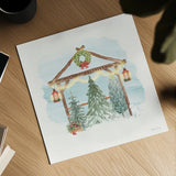 Winter Stroll I by Beth Grove. Shown as a detailed flat fine art print, highlighting archival giclee quality. Available as an archival giclee rolled canvas, fine art paper, or poster print. SKU 103403a.