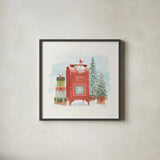 Winter Stroll II by Beth Grove. Shown in a sleek black glass frame for a contemporary gallery look. Available as an archival giclee rolled canvas, fine art paper, or poster print. SKU 103404a.