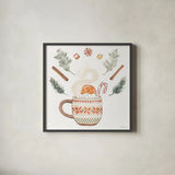 Winter Warmth I by Beth Grove. Shown in a sleek black glass frame for a contemporary gallery look. Available as an archival giclee rolled canvas, fine art paper, or poster print. SKU 102911a.