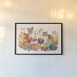 Wooded Harvest I by Beth Grove. shown as a paper print in a black flame. Available as a archival giclee rolled canvas, fine art paper, or poster print. SKU 80868i.