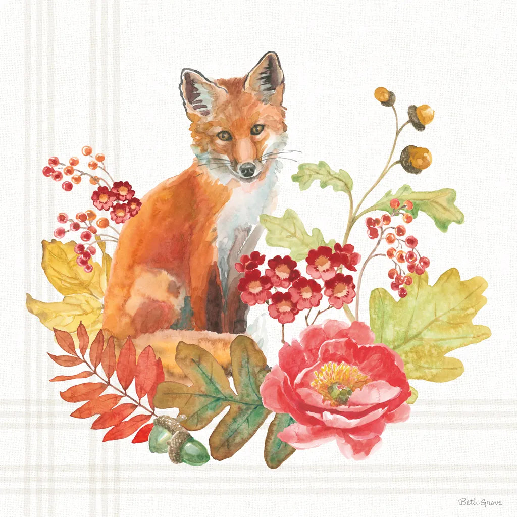 Wooded Harvest II by Beth Grove. SKU 80869a. Archival Giclee Fine art print for wall decor.